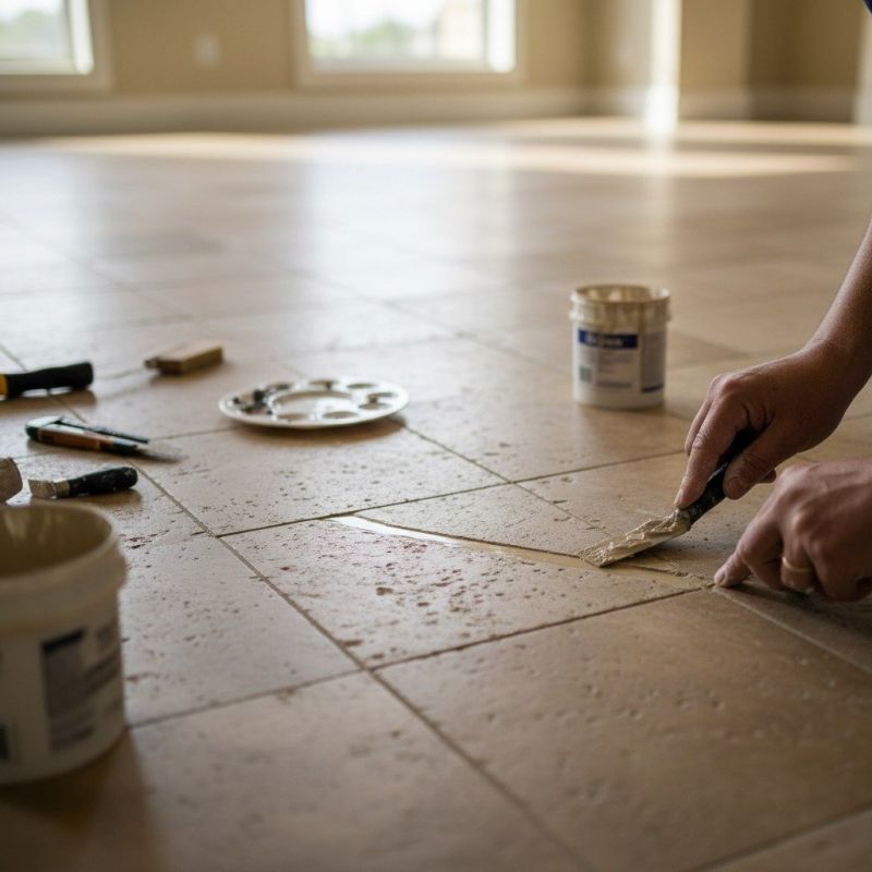 Marble Floor Repair detail